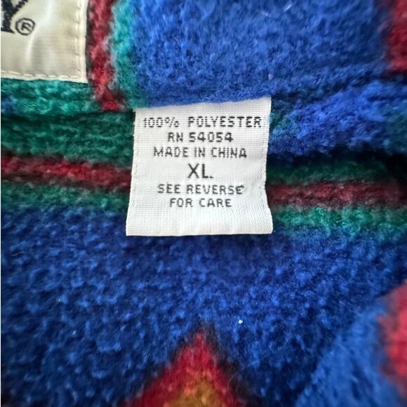 Bugle Boy Southwestern Flannel Snap Button Shirt Mens XL - Picture 6 of 7